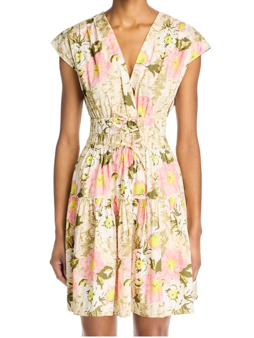 Pre-Owned.Derek Lam 10 Crosby Tora Floral Dress. Pink & Yellow. Great Condition - Picture 2 of 16